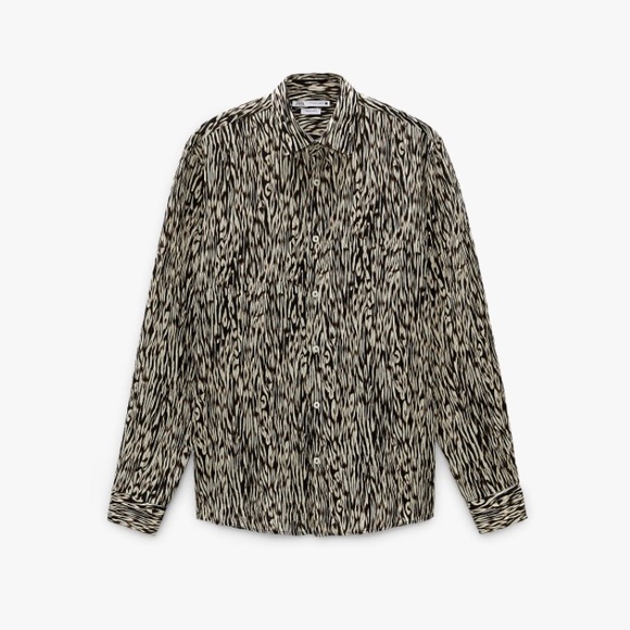 Zara Other - ZARA ANIMAL PRINT SHIRT RELAXED FIT, SPREAD COLLAR, LONG SLEEVES, BUTTONED CUFFS